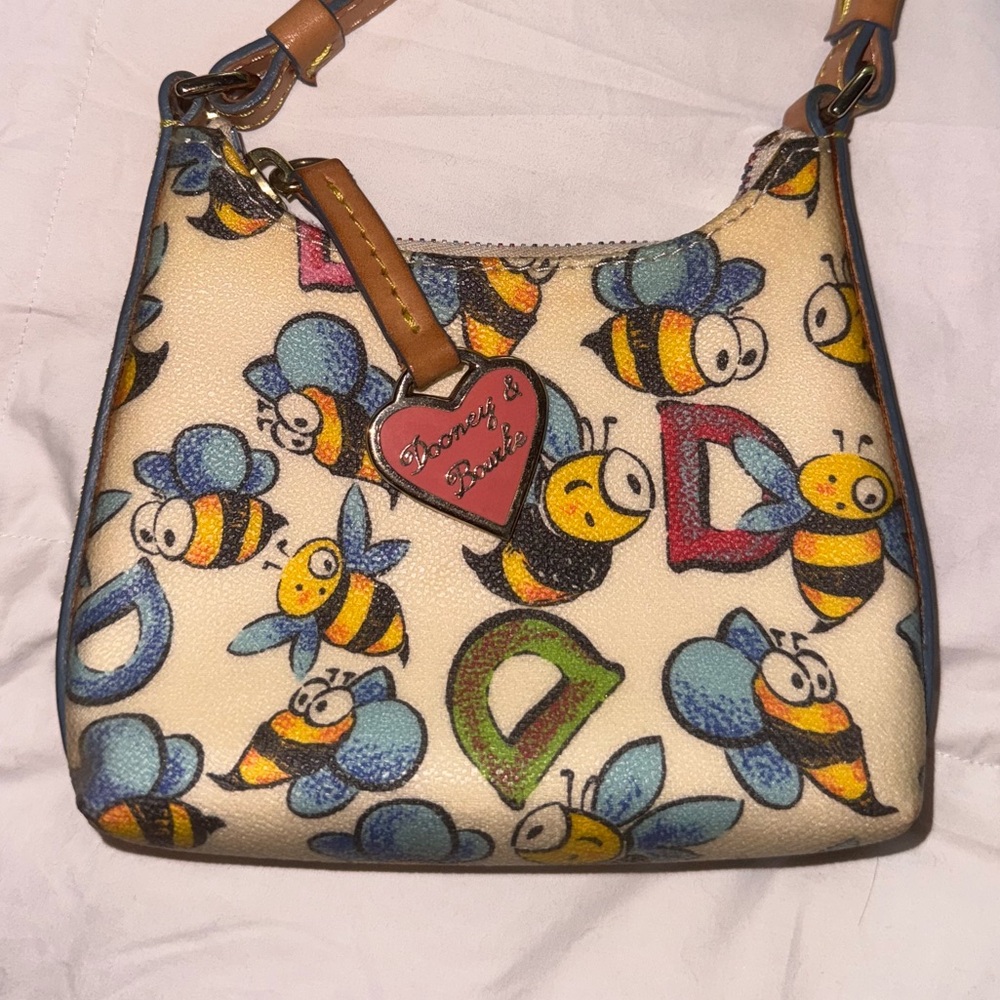 Y2K Bee Print Dooney & Bourke Mini Bag
